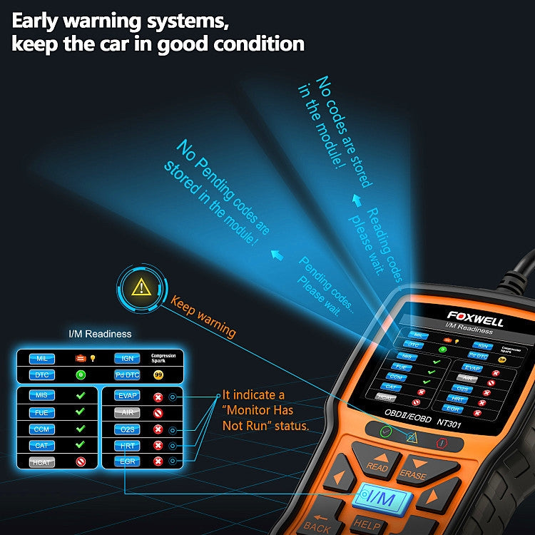 FOXWELL NT301 OBD2 Car Fault Diagnostic Instrument Live Data Code Reader Tool - Electronic Test by FOXWELL | Online Shopping South Africa | PMC Jewellery | Buy Now Pay Later Mobicred