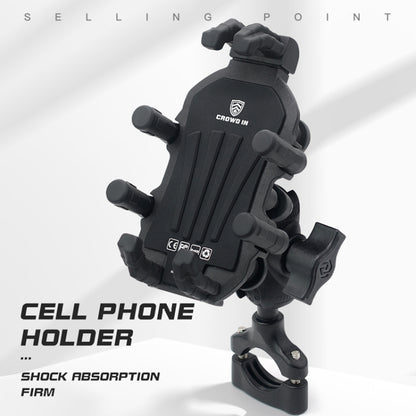 Outdoor Motorcycle Aluminum Alloy Shock-absorbing Mobile Phone Holder(Handlebar Model) - Holder by PMC Jewellery | Online Shopping South Africa | PMC Jewellery | Buy Now Pay Later Mobicred