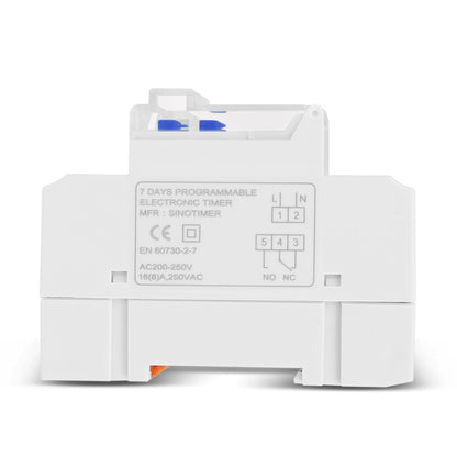 T SINOTIMER TM919A-5V 16A Din Rail Mount Digital Timer Switch Microcomputer Weekly Programmable Time Relay Control - Switch by SINOTIMER | Online Shopping South Africa | PMC Jewellery | Buy Now Pay Later Mobicred