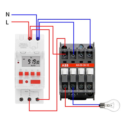 SINOTIMER TM919BK 85-265V AC 30A Programmable Digital Timer Switch Automatic Cycle Timing Controller - Switch by SINOTIMER | Online Shopping South Africa | PMC Jewellery | Buy Now Pay Later Mobicred