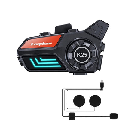 KUQIBAO Motorcycle Helmet Waterproof Bluetooth Headset With Light(Hard Microphone) - Motorcycle Walkie Talkie by KUQIBAO | Online Shopping South Africa | PMC Jewellery | Buy Now Pay Later Mobicred