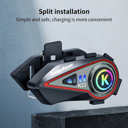 KUQIBAO Motorcycle Helmet Long-Lasting Bluetooth Headset With Light(Hard Microphone) - Car Walkie Talkie by KUQIBAO | Online Shopping South Africa | PMC Jewellery | Buy Now Pay Later Mobicred