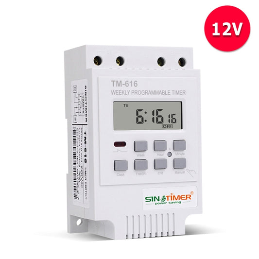 SINOTIMER TM616W-4 12V 30A Weekly Programmable Digital Timer Switch Relay Control - Switch by SINOTIMER | Online Shopping South Africa | PMC Jewellery | Buy Now Pay Later Mobicred