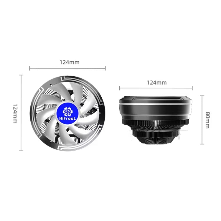 COOLMOON Ice Blade W120 LED Colorful Light 4Pin Cooler Desktop CPU Cooling Fan - free shipping - PMC Jewellery - Order now!