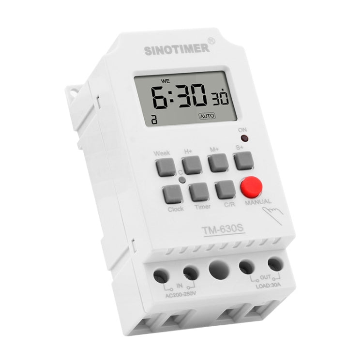 SINOTIMER TM630S-1 110V 30A Timer Switch 1 Second Interval Weekly Programmable Time Relay - Switch by SINOTIMER | Online Shopping South Africa | PMC TechLife | Buy Now Pay Later Mobicred