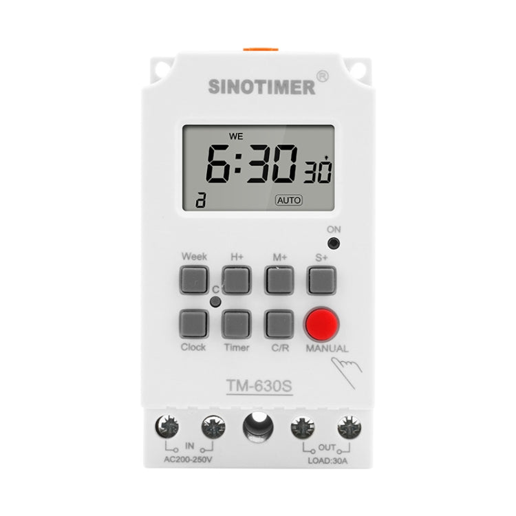 SINOTIMER TM630S-K 85-265V AC 30A Timer Switch 1 Second Interval Weekly Programmable Time Relay - free shipping - PMC TechLife - Order now!