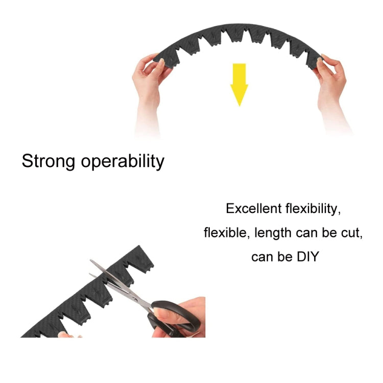 8pcs /Set Car Bumper Serrated Anti-collision Plate Decoration(Black) - Anti Collision Sticker by PMC TechLife | Online Shopping South Africa | PMC TechLife | Buy Now Pay Later Mobicred
