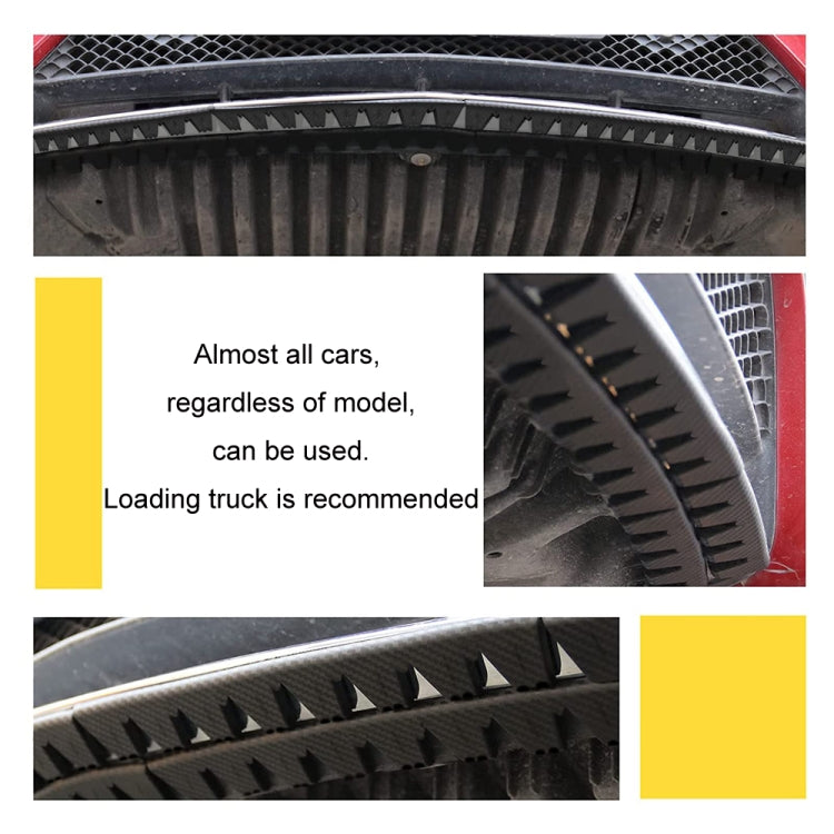 8pcs /Set Car Bumper Serrated Anti-collision Plate Decoration(Carbon Pattern) - Anti Collision Sticker by PMC Jewellery | Online Shopping South Africa | PMC Jewellery | Buy Now Pay Later Mobicred