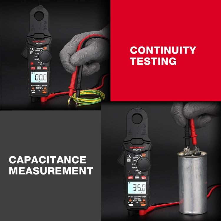 HABOTEST Mini Clamp Multimeter Portable Digital Ammeter - Digital Multimeter by HABOTEST | Online Shopping South Africa | PMC TechLife | Buy Now Pay Later Mobicred
