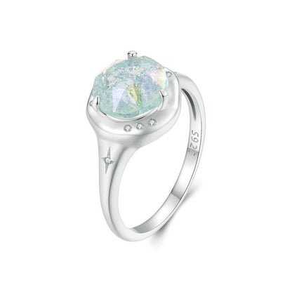 S925 Sterling Silver Platinum Plated Clear Dreamy Ice Zircon Ring(No.6) - Rings by PMC Jewellery | Online Shopping South Africa | PMC Jewellery | Buy Now Pay Later Mobicred