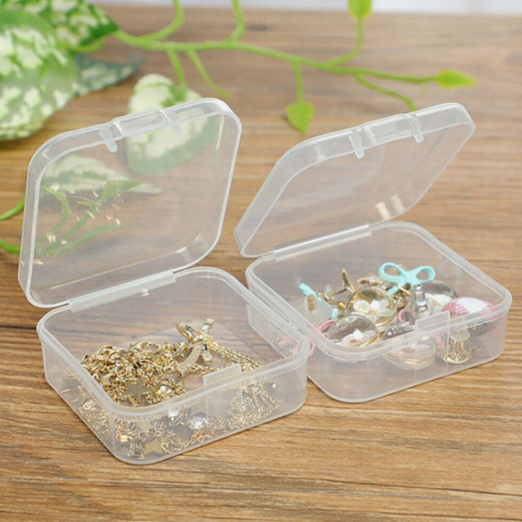 10pcs Square Plastic Transparent Storage Box With Lid Dustproof Earring Ring Jewelry Storage Box, Size: 4.3x4.3x2cm - Jewelry Storages by PMC Jewellery | Online Shopping South Africa | PMC Jewellery | Buy Now Pay Later Mobicred