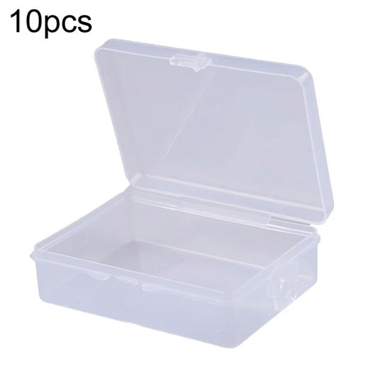 10pcs Rectangle Plastic Transparent Storage Box With Lid Dustproof Earring Ring Jewelry Storage Box, Size: 6.7x4.9x2.3cm - Jewelry Storages by PMC Jewellery | Online Shopping South Africa | PMC Jewellery | Buy Now Pay Later Mobicred