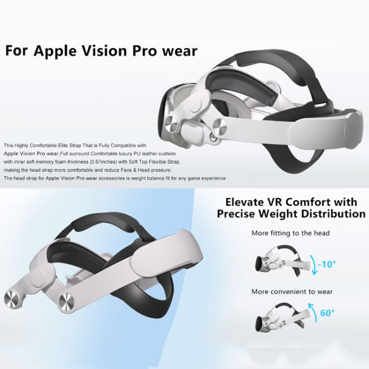 For Apple Vision Pro VR Headset Replaceable Elite Strap Comfort Adjustable Headband - VR Accessories by PMC Jewellery | Online Shopping South Africa | PMC Jewellery | Buy Now Pay Later Mobicred