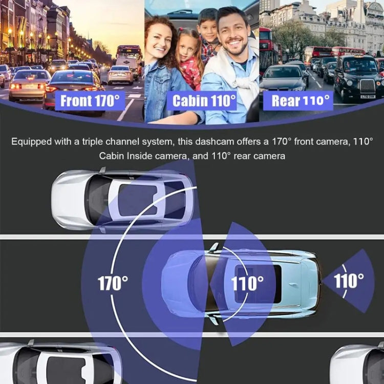 WIFI 3 Lens 1080P Night Vision Video Driving Recorder - Car DVRs by PMC TechLife | Online Shopping South Africa | PMC TechLife | Buy Now Pay Later Mobicred