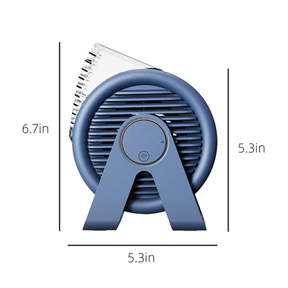 F7 Snail-shaped Desktop Mini Portable Bladeless Air Circulation Fan(Blue) - Electric Fans by PMC Jewellery | Online Shopping South Africa | PMC Jewellery | Buy Now Pay Later Mobicred