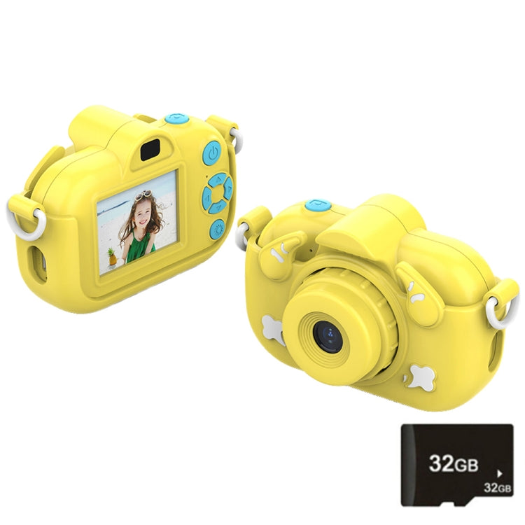 DC501 2.0-Inch 4X Zoom HD Digital Camera Mini Children Photography Camera, Color: Yellow+32G - Children Cameras by PMC Jewellery | Online Shopping South Africa | PMC Jewellery | Buy Now Pay Later Mobicred