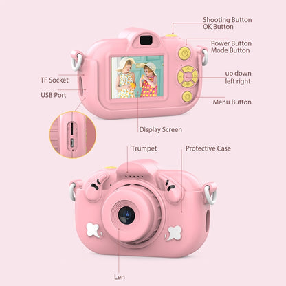 DC501 2.0-Inch 4X Zoom HD Digital Camera Mini Children Photography Camera, Color: Blue+32G - Children Cameras by PMC Jewellery | Online Shopping South Africa | PMC Jewellery | Buy Now Pay Later Mobicred