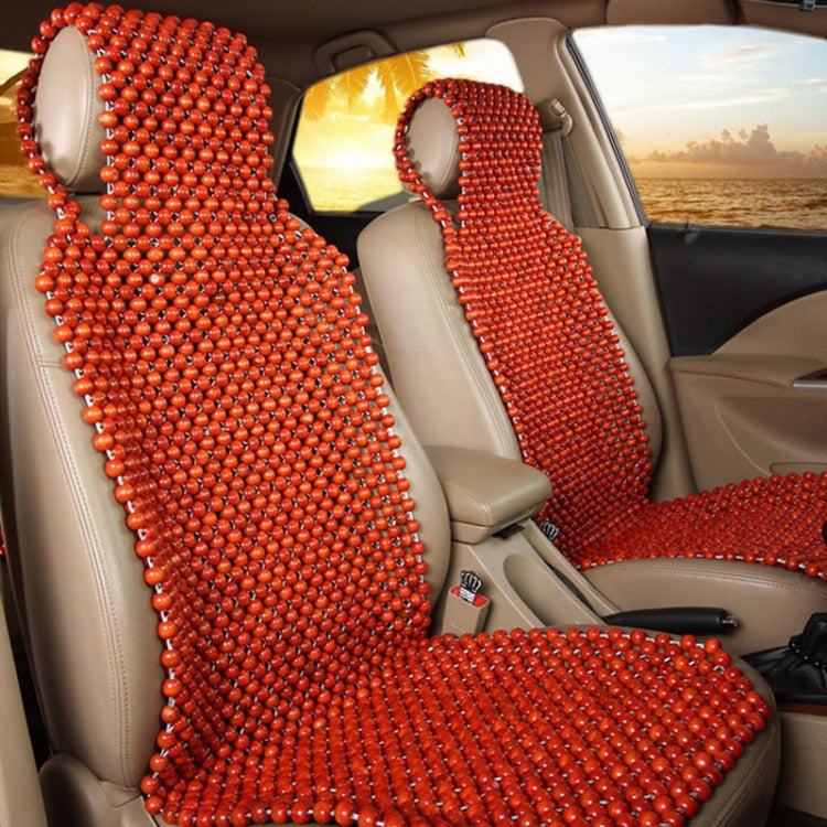 Car Wood Beaded Cushion Universal Car Seat Cover Summer Interior Supply(Red) - Seat Accessories by PMC Jewellery | Online Shopping South Africa | PMC Jewellery | Buy Now Pay Later Mobicred