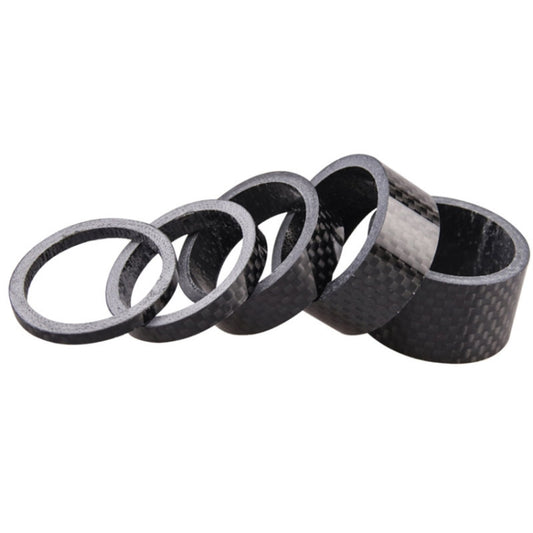 5pcs /Set Bicycle Carbon Fiber Gasket Fork Bowl Set Handlebar Pad 3/5/10/15/20mm - Cap Component by PMC Jewellery | Online Shopping South Africa | PMC Jewellery | Buy Now Pay Later Mobicred