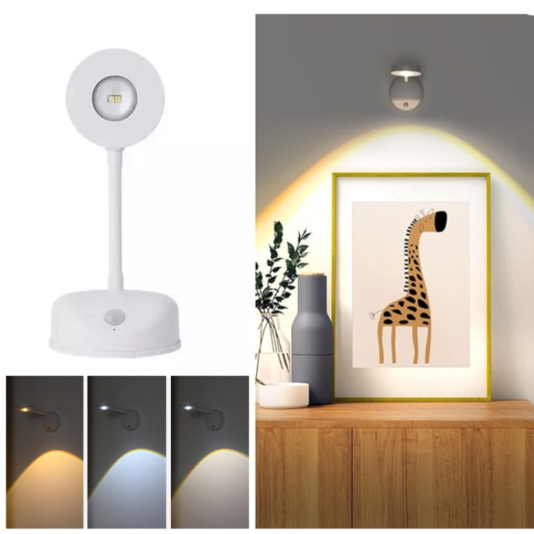 Rechargeable LED Motion Sensor Wireless Spotlight Dimmable Picture Light 2000mAH(White) - Sensor LED Lights by PMC TechLife | Online Shopping South Africa | PMC TechLife | Buy Now Pay Later Mobicred
