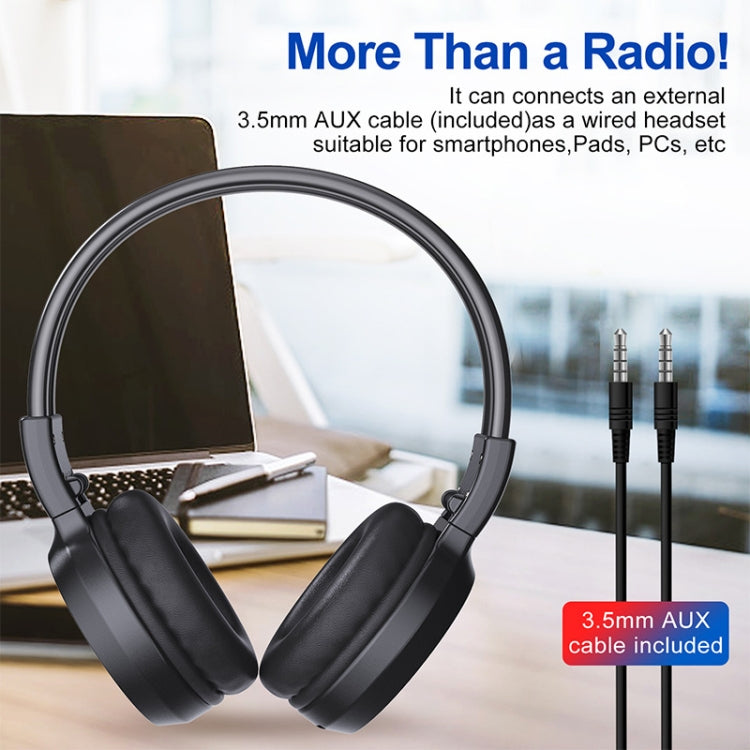 F4 Digital Display Automatic Scanning Foldable FM Radio Headphone, Spec: Charging Version - Radio Player by PMC Jewellery | Online Shopping South Africa | PMC Jewellery | Buy Now Pay Later Mobicred