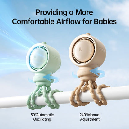 JisuLife Stroller Fan Life2S High Speed Energy Saving Stroller Mini Fan Octopus Bladeless Swingable Head Air Purifying Fan(Mint Green) - Electric Fans by JisuLife | Online Shopping South Africa | PMC Jewellery | Buy Now Pay Later Mobicred