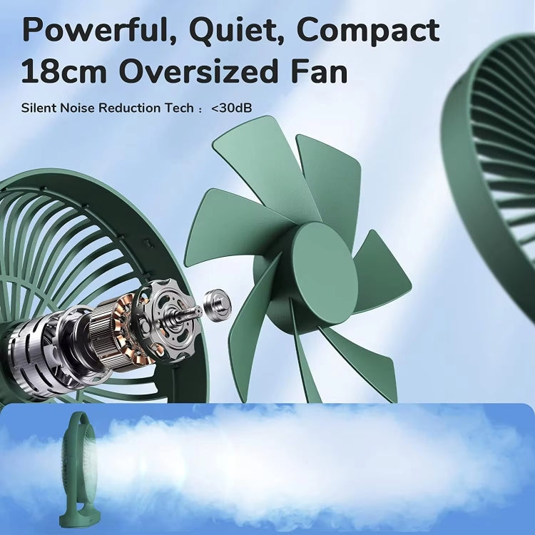 JisuLife FA19 4000mAh Wireless Rechargeable Desktop Mini Fan Silent Portable Fan(White) - Electric Fans by PMC Jewellery | Online Shopping South Africa | PMC Jewellery | Buy Now Pay Later Mobicred