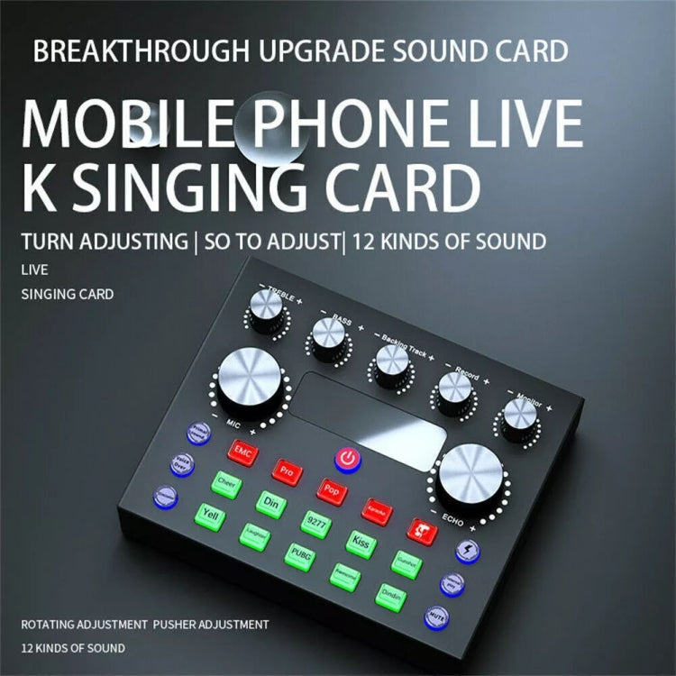 V8S Audio Mixer Live Voice Changer External Sound Card, Color: Black Triangle Set - Live Sound Effects Processors by PMC Jewellery | Online Shopping South Africa | PMC Jewellery | Buy Now Pay Later Mobicred