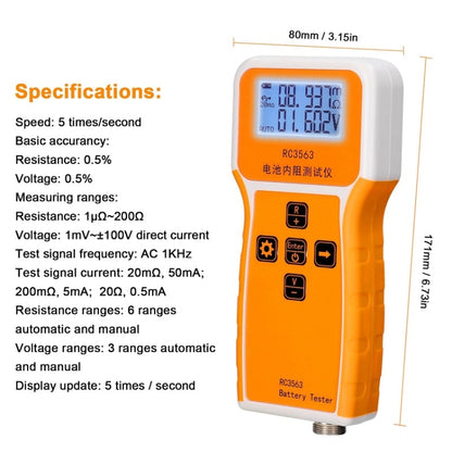 High-Precision Battery Voltage Internal Resistance Tester, Specifications: Host+Clip - Battery & Resistance Tester by PMC Jewellery | Online Shopping South Africa | PMC Jewellery | Buy Now Pay Later Mobicred