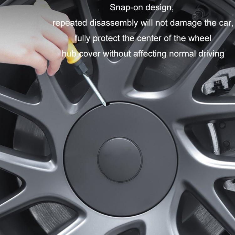 For 2024 Tesla Model 3 4pcs /Set Wheel Center Cover Modification Accessories(Matte Black) - Wheels Tires & Parts by PMC Jewellery | Online Shopping South Africa | PMC Jewellery | Buy Now Pay Later Mobicred