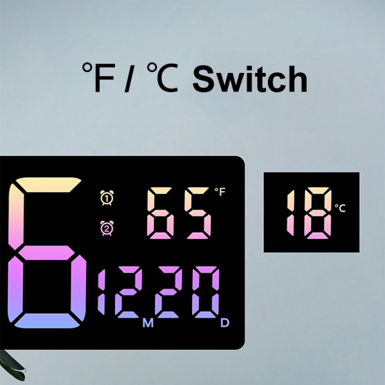 5526 LED Digital Display Electronic Wall Clock Multifunctional Countdown Alarm Clock(B Green) - Wall Clock by PMc TechLife | Online Shopping South Africa | PMc TechLife | Buy Now Pay Later Mobicred
