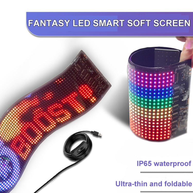 7x17.3cm（16 x 32 LEDs) Car Flexible Display Advertising Screen APP Bluetooth Smart Screen - free shipping - PMC Jewellery - Order now!