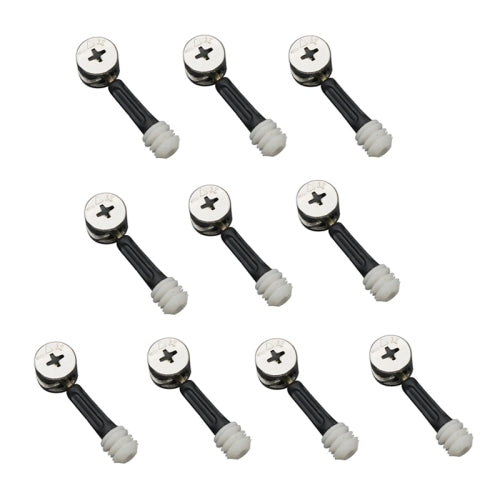 10pcs 35mm 3 In 1 Screw Connector Furniture Link Fixer Closet Eccentric Wheel Nut Connection Fastener - Furniture Accessories by PMC Jewellery | Online Shopping South Africa | PMC Jewellery | Buy Now Pay Later Mobicred