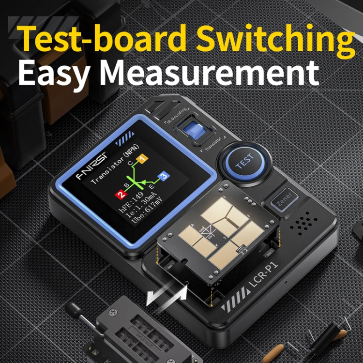 FNIRSI LCR-P1 Transistor Tester Multifunctional Electronic Component Inspection Tool(Black) - free shipping - PMC Jewellery - Order now!