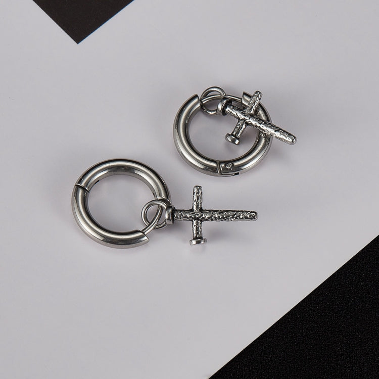 OPK GE935 1pair Personalized Stainless Steel Spike Cross Earrings - Stud Earrings & Earrings by OPK | Online Shopping South Africa | PMC Jewellery | Buy Now Pay Later Mobicred