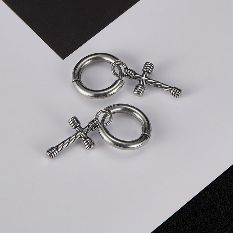 OPK GE934 1pair Personalized Stainless Steel Cross Earrings - Stud Earrings & Earrings by OPK | Online Shopping South Africa | PMC Jewellery | Buy Now Pay Later Mobicred