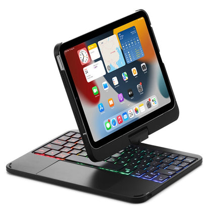 For iPad Mini 6 Tablet Bluetooth Keyboard With Backlight 360 Degree Rotation(Black) - For iPad mini by PMC Jewellery | Online Shopping South Africa | PMC Jewellery | Buy Now Pay Later Mobicred