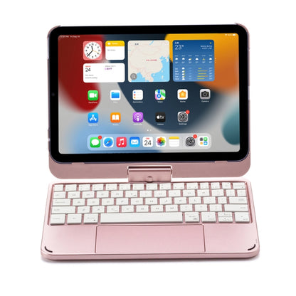 For iPad Mini 6 Tablet Bluetooth Keyboard With Backlight 360 Degree Rotation(Rose Gold) - For iPad mini by PMC Jewellery | Online Shopping South Africa | PMC Jewellery | Buy Now Pay Later Mobicred