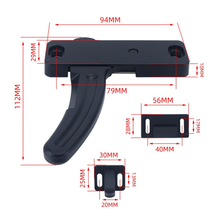 RV Screen Door Replacement L-shaped Handle, Style: Left+Right Handle - Door Handles by PMC Jewellery | Online Shopping South Africa | PMC Jewellery | Buy Now Pay Later Mobicred