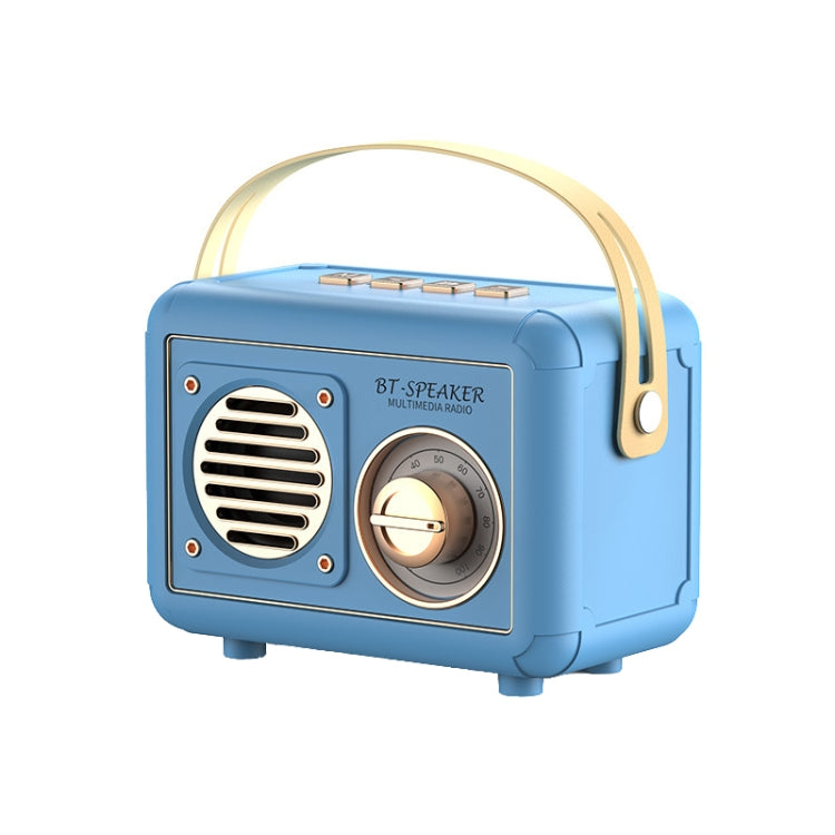 FT-BT20 Mini Retro Card USB Flash Drive FM Radio Wireless Bluetooth Speaker(Sky Blue) - Mini Speaker by PMC Jewellery | Online Shopping South Africa | PMC Jewellery | Buy Now Pay Later Mobicred