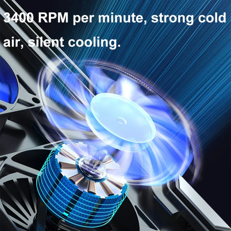 ICE COOREL 8-Fans Adjustable Laptop Stand Radiator With RGB Ambient Light(K10) - free shipping - PMC Jewellery - Order now!