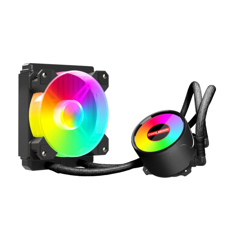 COOLMOON RGB120 5V ARGB Integrated Single Row Multi-Platform CPU Cooler(Black) - Fan Cooling by COOLMOON | Online Shopping South Africa | PMC Jewellery | Buy Now Pay Later Mobicred