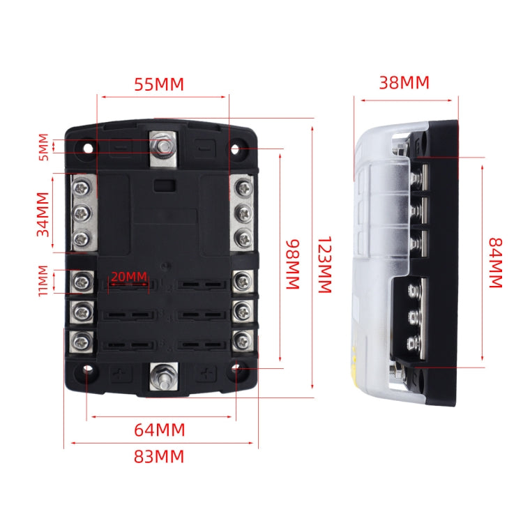 6-Way LED Indicator Fuse Box Socket For RV And Yacht, Set: Configuration 3 - Fuse by PMC Jewellery | Online Shopping South Africa | PMC Jewellery | Buy Now Pay Later Mobicred