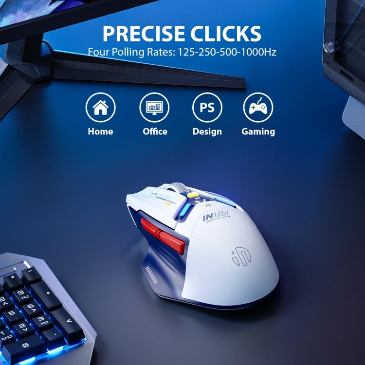 Inphic IN9 Tri-mode Wireless Bluetooth Gaming Office Computer Mouse(Blue) - Wireless Mice by Inphic | Online Shopping South Africa | PMC Jewellery | Buy Now Pay Later Mobicred