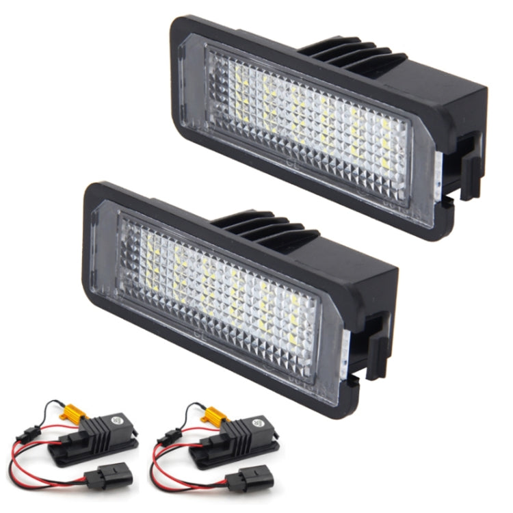 2pcs For Volkswagen Golf / Passat / Polo LED License Plate Light With Decoder - License Plate Lights by PMC Jewellery | Online Shopping South Africa | PMC Jewellery | Buy Now Pay Later Mobicred