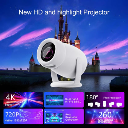 HY400 Android 12.0 System Intelligent Projector Portable Family Projector EU Plug - Mini Projector by PMC Jewellery | Online Shopping South Africa | PMC Jewellery | Buy Now Pay Later Mobicred