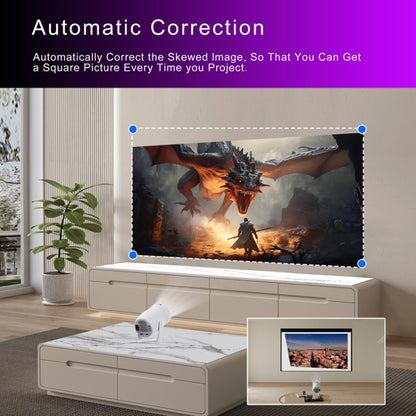 HY400 Android 12.0 System Intelligent Projector Portable Family Projector US Plug - Mini Projector by PMC Jewellery | Online Shopping South Africa | PMC Jewellery | Buy Now Pay Later Mobicred