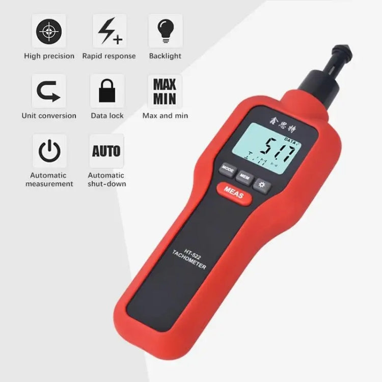 Xinsite HT-522 LCD Digital Tachometer 100,000 PPM Non-Contact Speed Meter - Tachometers & Anemometer by Xinsite | Online Shopping South Africa | PMC Jewellery | Buy Now Pay Later Mobicred