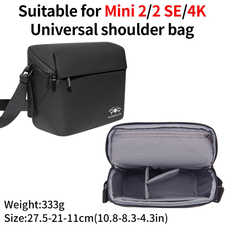 For DJI Mini 4K / Mini 2 SE / Mini 2 Portable Waterproof Shoulder Bag Messenger Bag(Black) - free shipping - PMC TechLife - Order now!