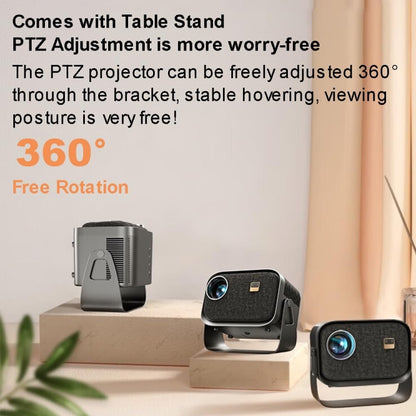 Android 4K HD Version Portable Mini Projector Smart Home Theater(EU Plug) - Mini Projector by PMC Jewellery | Online Shopping South Africa | PMC Jewellery | Buy Now Pay Later Mobicred